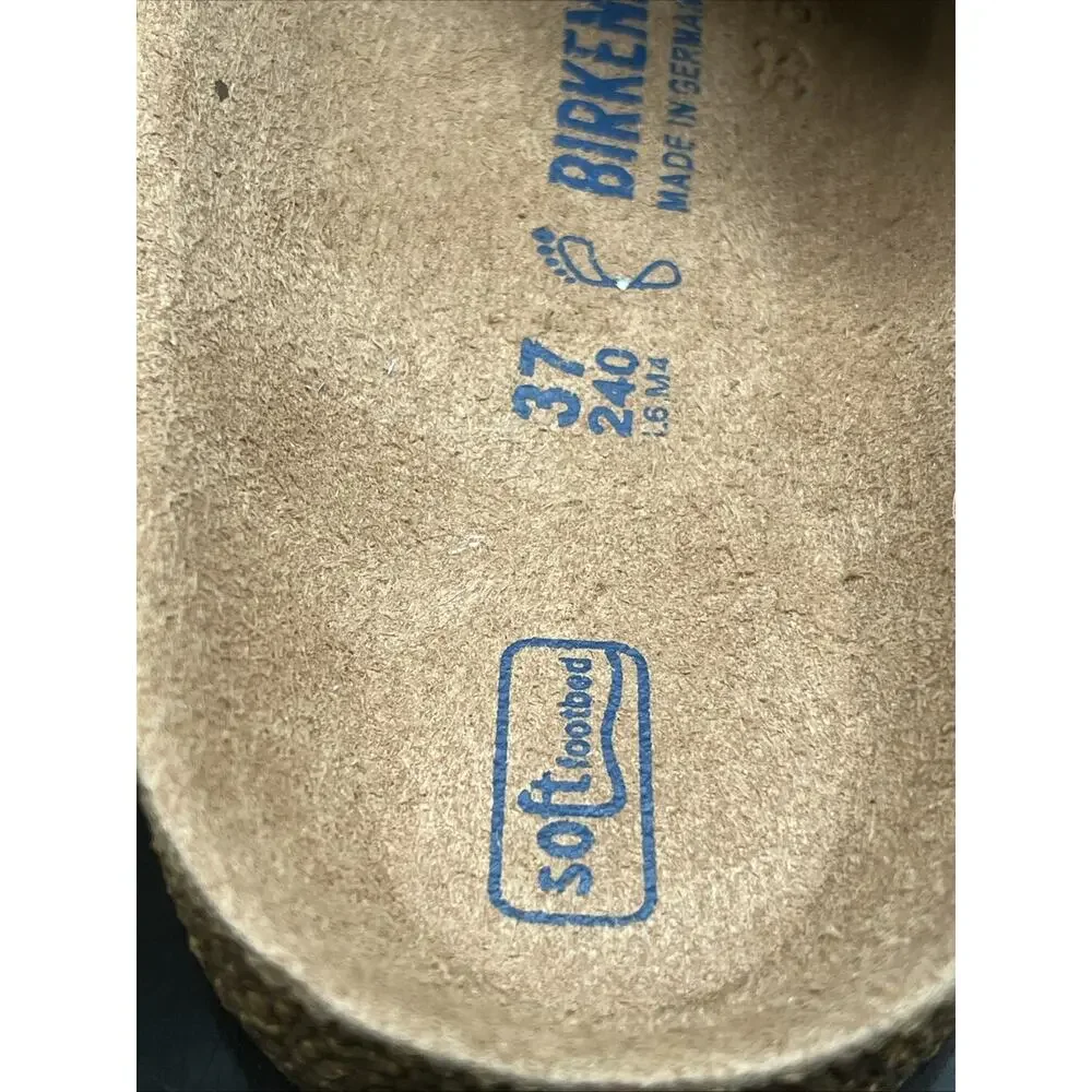 Birkenstock 2 straps adjustable sandals Flip Flops Sz 37 Ivory Beige NWOB US 9